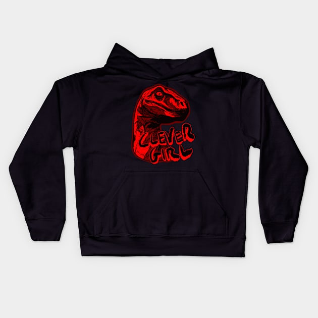 Clever Girl Science Fiction Movie Kids Hoodie by Jamie Collins